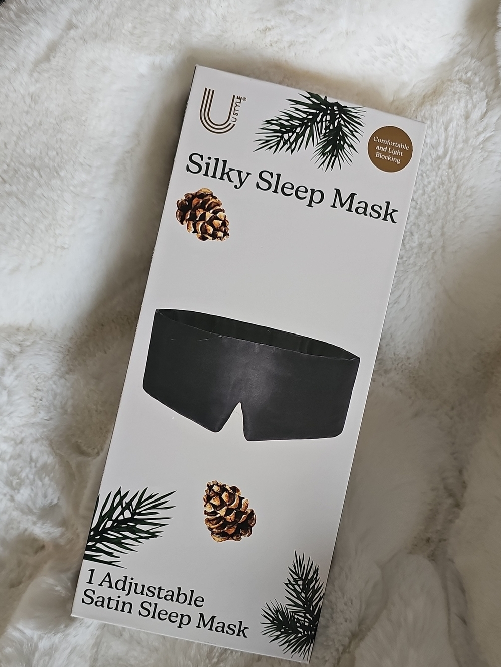 Silky Sleep Mask - Black Satin Eye Cover